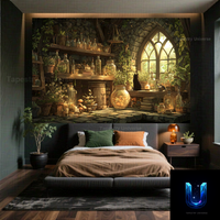 Aesthetic Witch Tapestries | Black Cat & Tarot Vibes